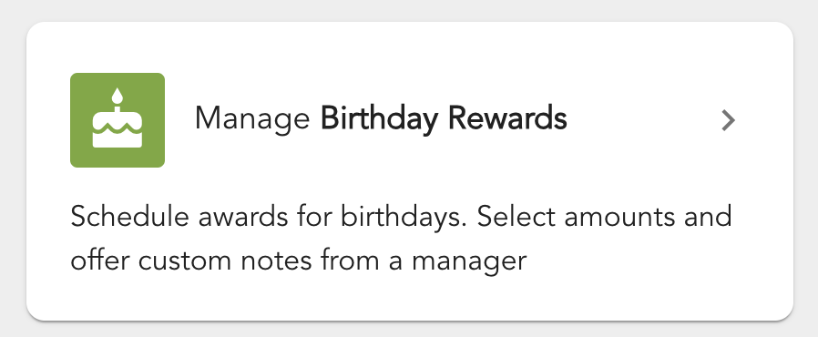 Birthday Rewards