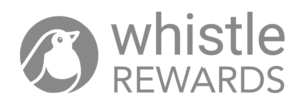 Whistle Rewards logo in gray